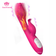 SacKnove Amazon New Hot Handheld Wireless Heated AV Wand Massager  Clitoral Adult Sex Toy Thrusting G Spot Vibrator for Female